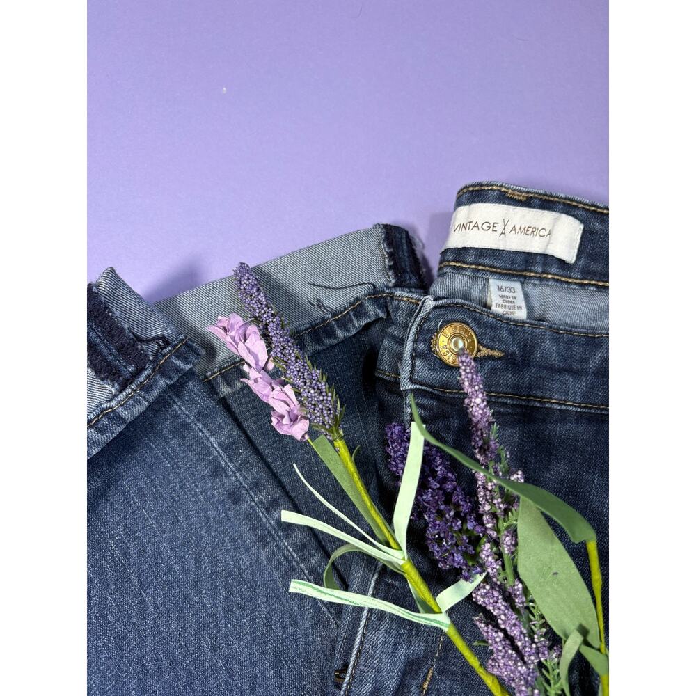 Vintage America Missy Skinny jeans size 16/33 Excellent 5 pocket Salvage Denim